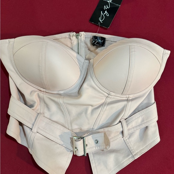 Say What? Tops - Say What Pink Bustier Top